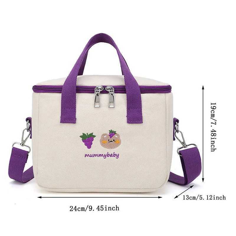 Small Mother Baby Bag Diaper Bags Waterproof Embroidery Thermal Insulation Mommy Bag Food Storage Bags Fashion Bento Bag X250220