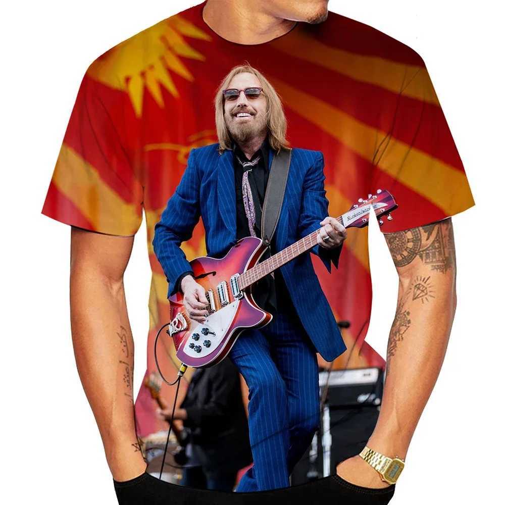 New 3D Printed T-shirts Rock Singer Tom Petty Short Sleeve T Shirt W250220