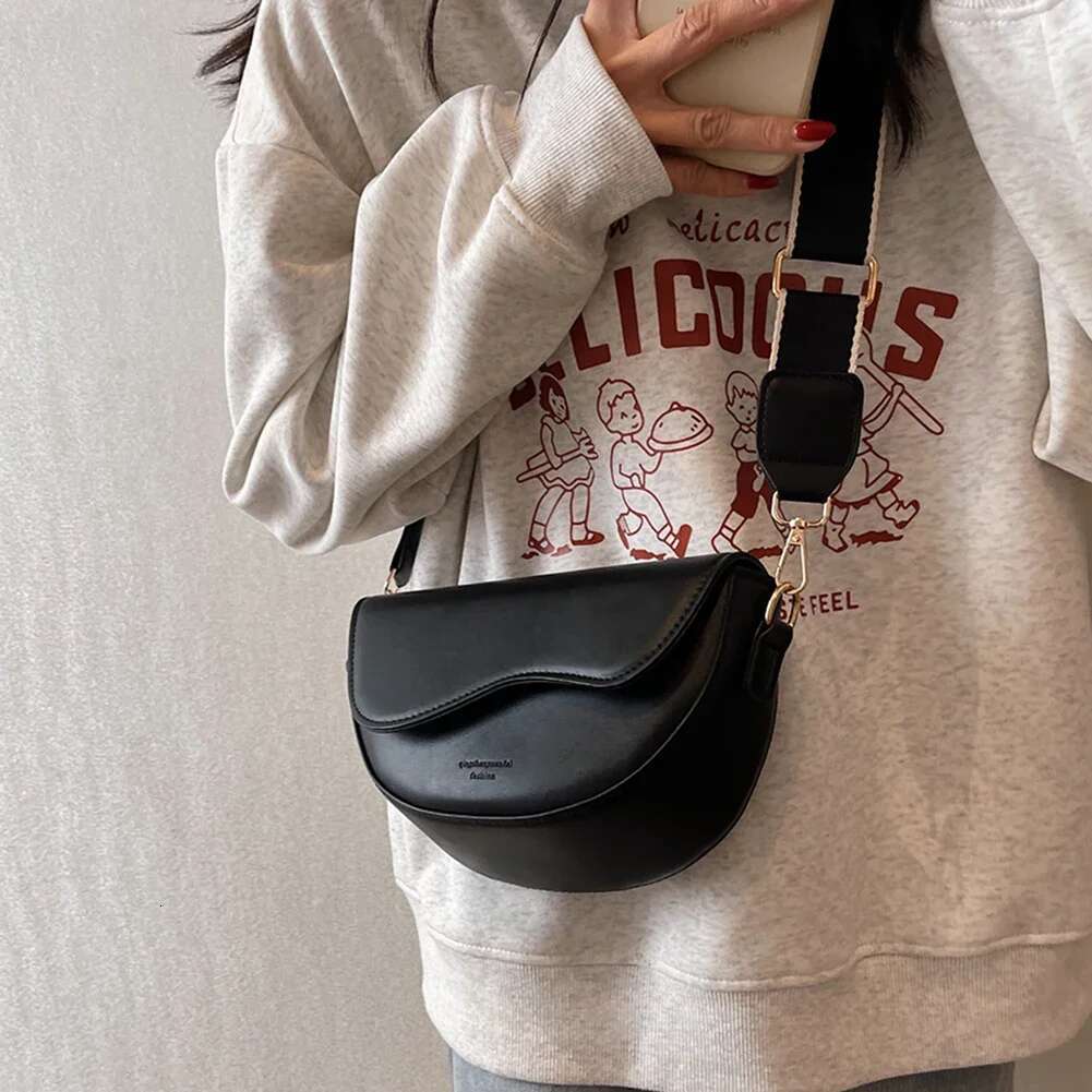 PU Leather Saddle Armpit Bags for Women 2023 Brand Shoulder Crossbody Ladies Vintage Underarm Handbags Purse Bag Bolsa