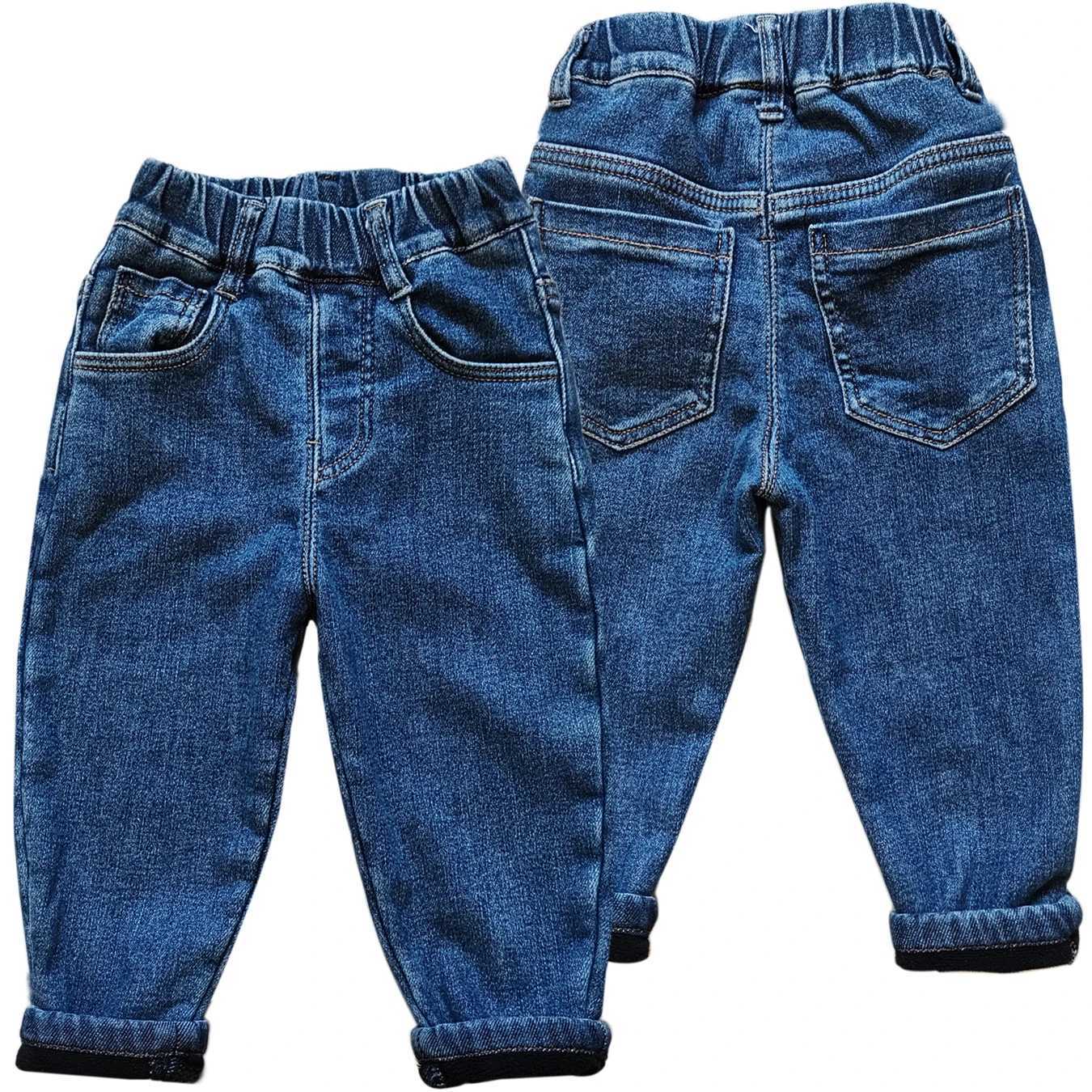 5099 loose winter warm childrens jeans boys jeans baby soft denim and wool Z250220