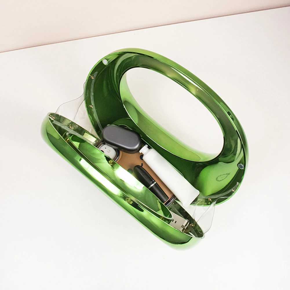 Women Girls Acrylic Evening Handbags Solid Color Half Moon Handbag Large Capacity Top Handle Bag Elegant Style Daily Commute Bag Z250220