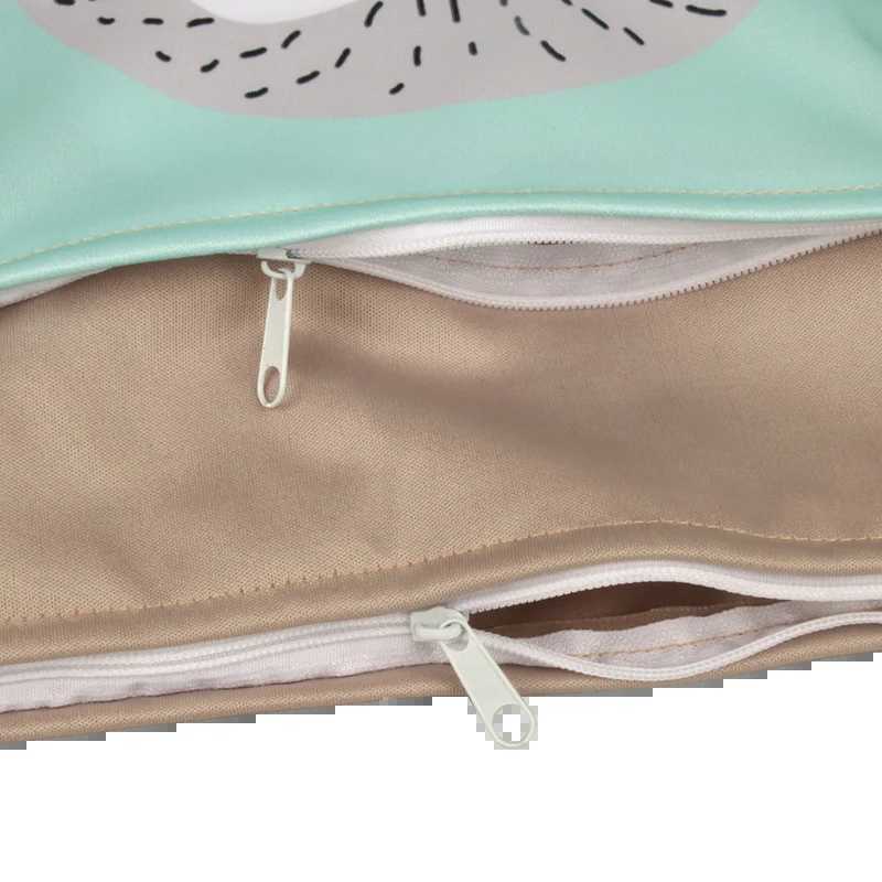 BIAI 25 * 35cm wet storage bag washable diaper urine bag waterproof beach bag double pockets with zipper travel makeup storage bag X250220