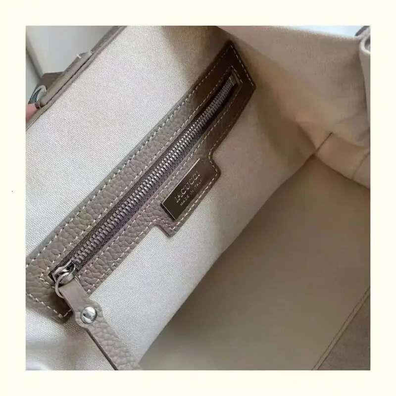 IACUCCI Canvas Tote For Women's Brand Handbags Large Capacity Computer Genuine Leather Shoulder Crossbody Bag