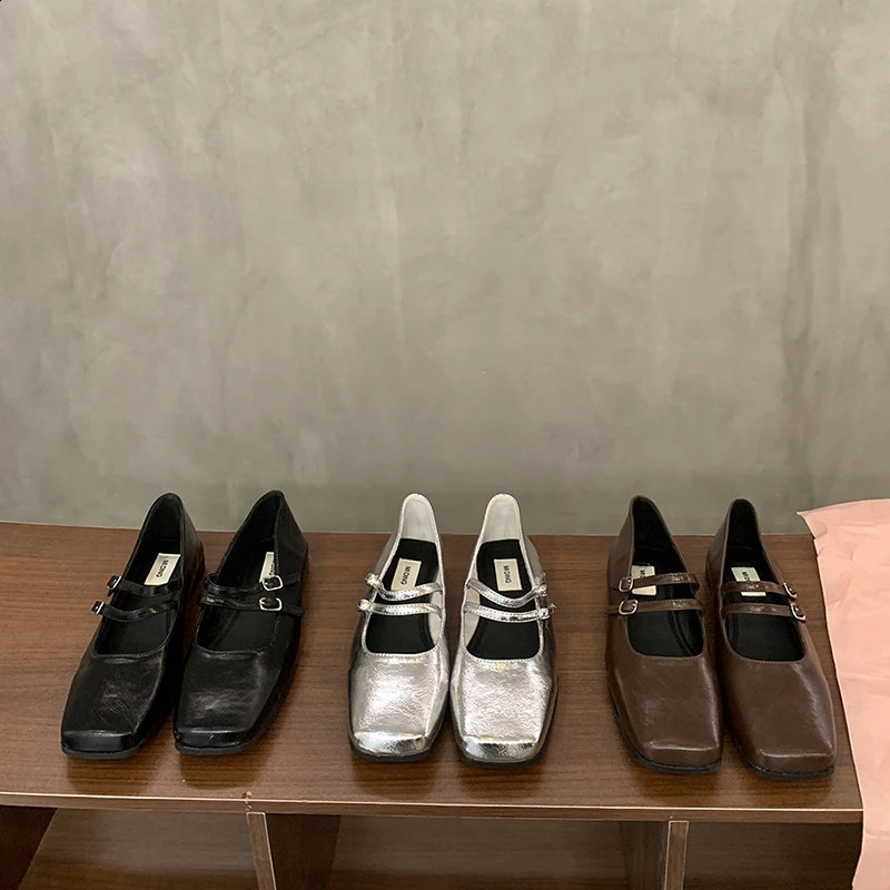 2025 Spring Square Toe Women Mary Jane Shoes Outdoor Comfort Soft Sole Shoes Ladies Outdoor Shoes 250122