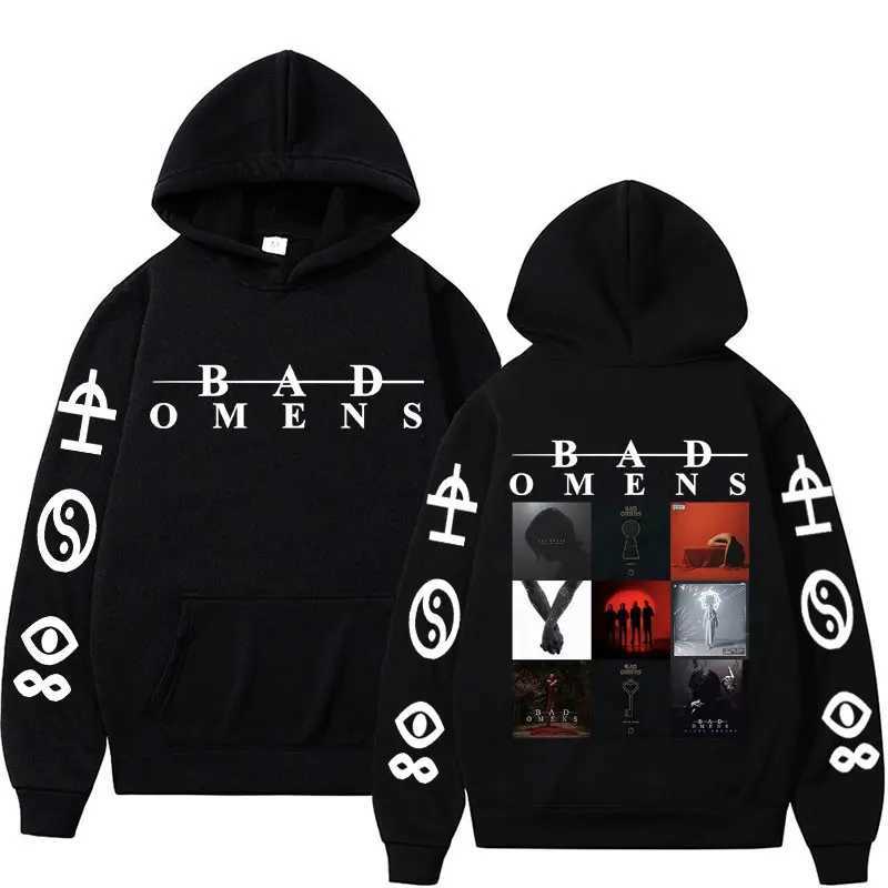 Limited Band Bad Omens Concert Tour Album Cover Hoodies Men Women Hip Hop Fashion Pullovers Sweatshirt Flce Long Slve Hoodie X250220