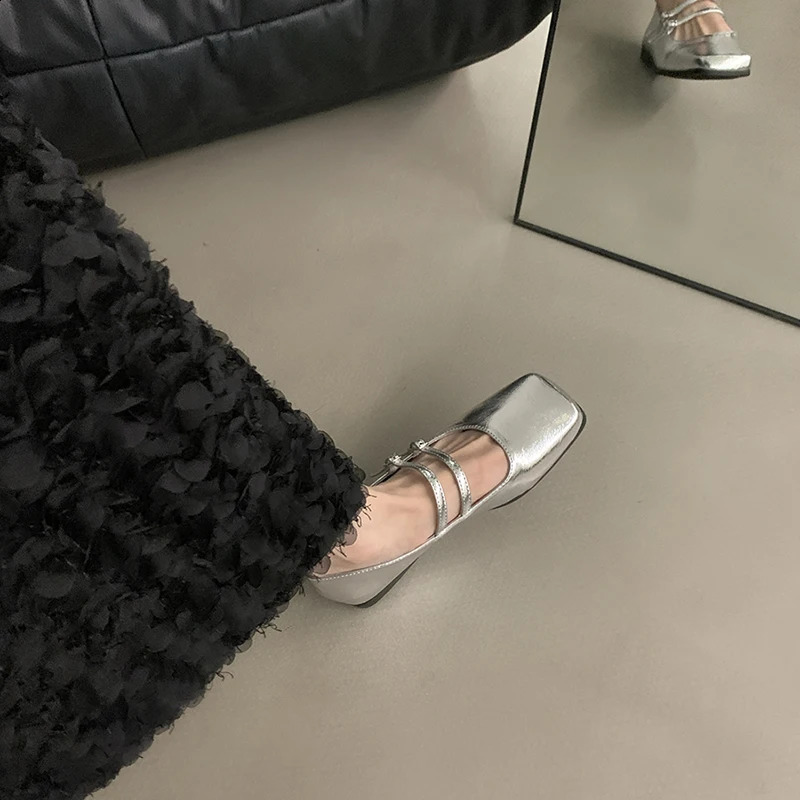 2025 Spring Square Toe Women Mary Jane Shoes Outdoor Comfort Soft Sole Shoes Ladies Outdoor Shoes 250122