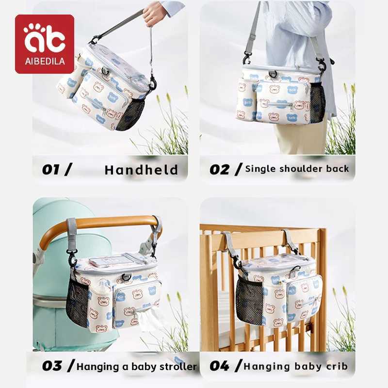 AIBEDILA Universal Buggy Baby Pram Organizer Carriage Bottle Holder Baby Cart Accessories Cart Caddy Storage Bag X250220