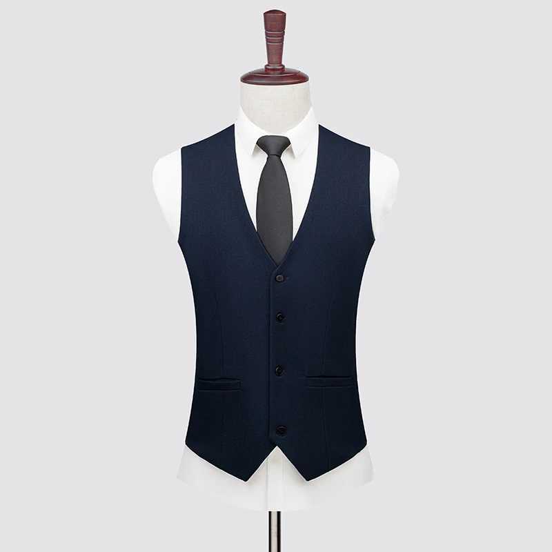 High-end Wool Suit (suit + Vest + Trousers) Mens Business Casual Fashion Suit Bridegroom Wedding Dress Thr-piece Set X250220