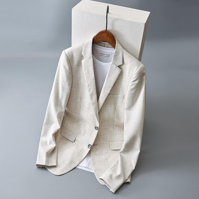Y220Men's New Style Linen Summer Suit Jacket - Elegant & Comfortable Wear