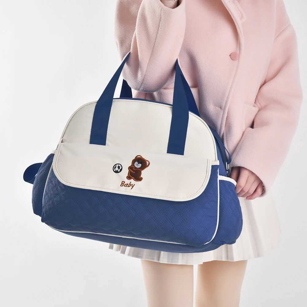 New Fashion Cartoon One Shoulder Mommy Bag Multi functional Large Capacity Diagonal Straddle Mommy Bag Handheld Urinary Bag X250220