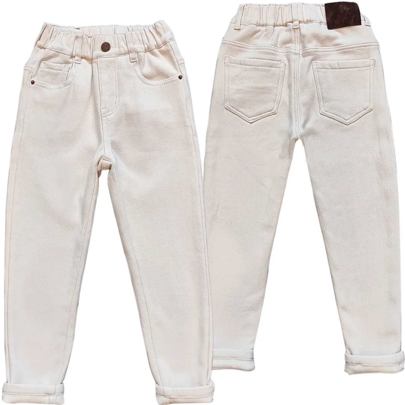 5154 thin apricot winter warm 5-12 years Kids Boys pants and fleece elastic waist boys clothing Z250220