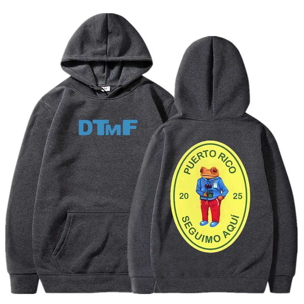 DTMF Deb Tirar M s Fotos 2025 New Album Hoodies Bad Rabbit Singer Printed Sportswear Mens Womens Zipper T-shirt X250220