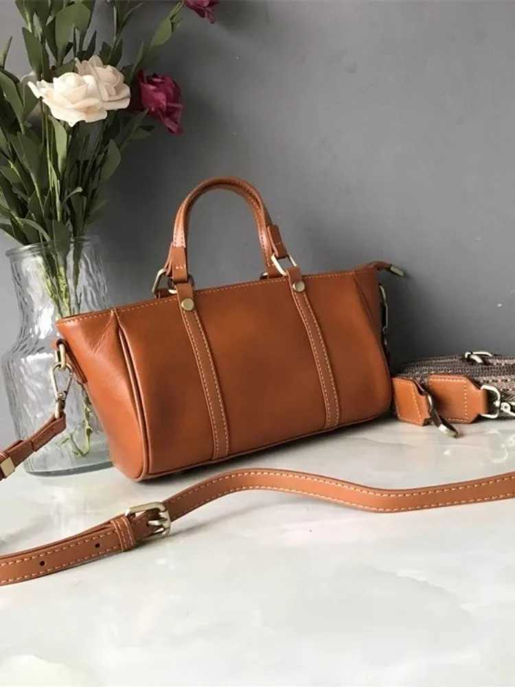 New Women Cowskin Genuine Leather Small Tote Handbag Fashion Single Shoulder Bag Designer Fashion Elegant Ladies Crossbody Bags Z250220
