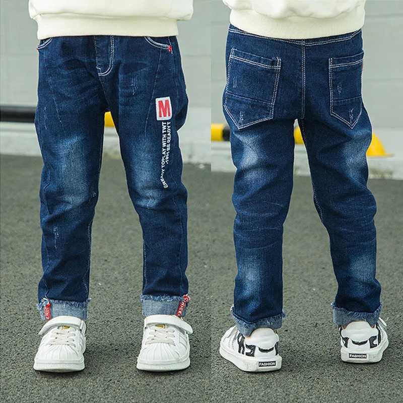 IENENS autumn boys dry jeans childrens jeans spring ultra-thin jeans young boys jeans Trouser elastic waist pants 5-13Y Z250220