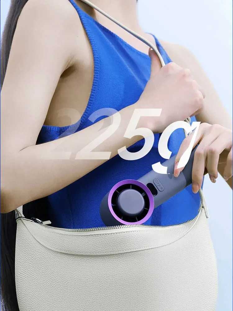 Electric Fans KINSCOTER Portable Handheld Turbofan with 100 Wind Speed Adjustable Mini Personal Fan Battery Powered Electric Eyelash Fan H250220