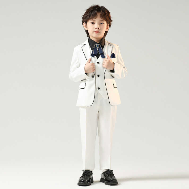 Children's suit autumn and winter new British fashion suit boy piano hosting flower child activity performance suit dress W241213