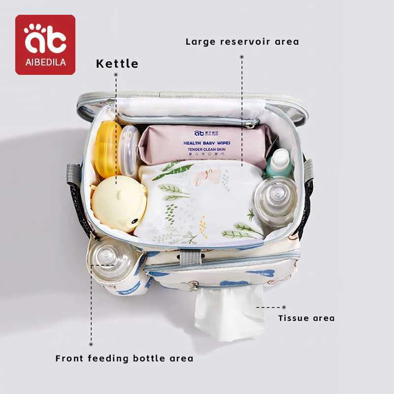 AIBEDILA Universal Buggy Baby Pram Organizer Carriage Bottle Holder Baby Cart Accessories Cart Caddy Storage Bag X250220