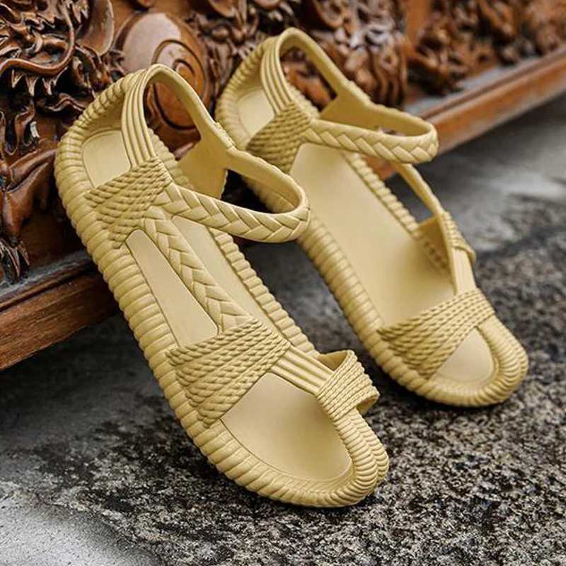 New Arrival Roman sandals mens sports sandals summer outdoor couple beach shoes Eva soft and comfortable open toe cloud slider T250220