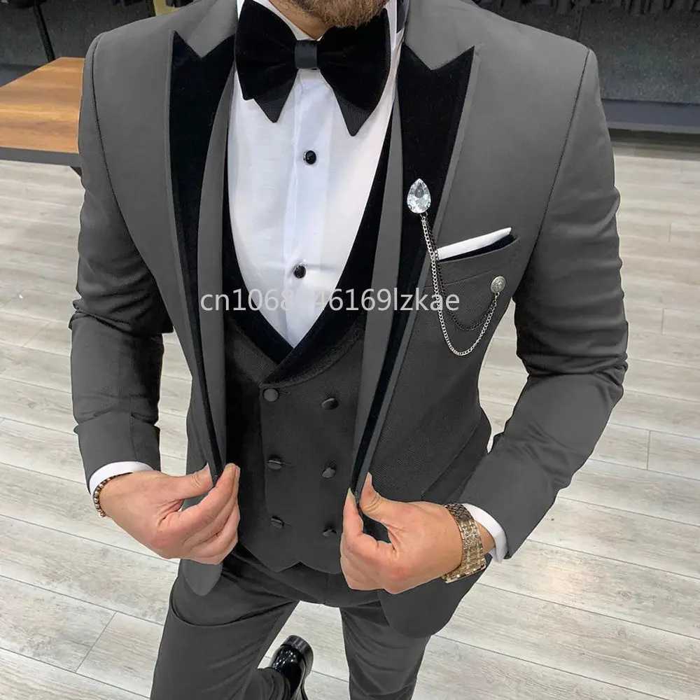 Mens Suits Thr Pieces Men Dress Suits Casual Commuter Office Business Suits for Wedding(Blazer+Vest+Pants) Mens Costume X250220