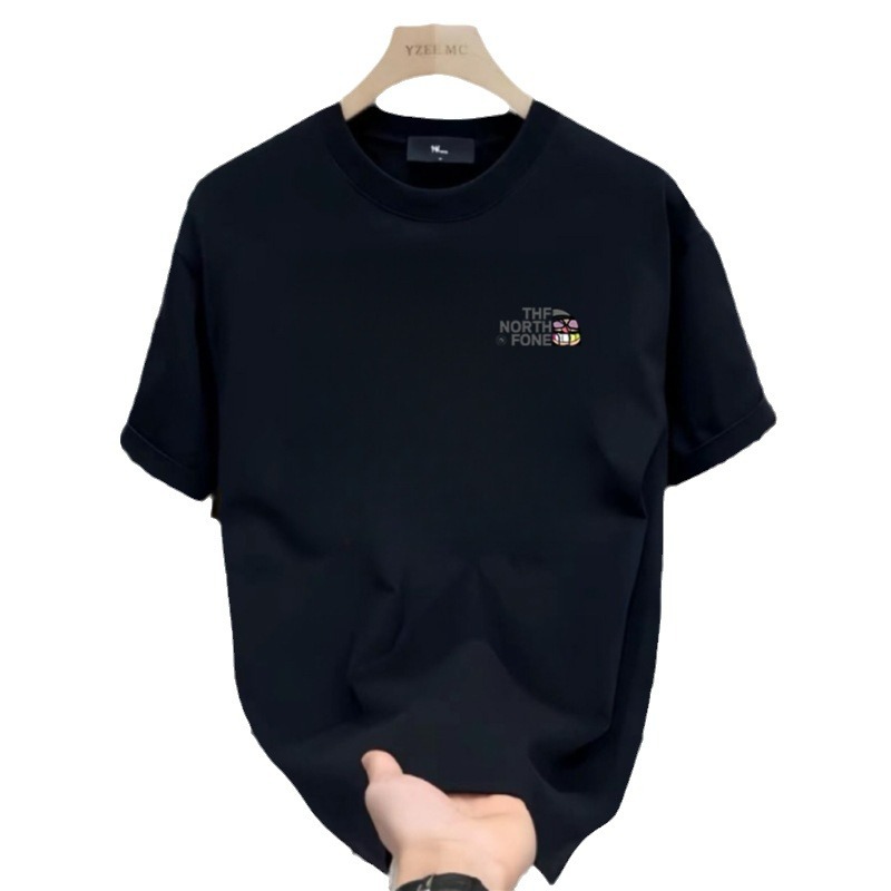 New summer cotton short sleeve T-shirt men's and women's heavy loose brand half sleeve shirt lovers printed T-shirt 2025