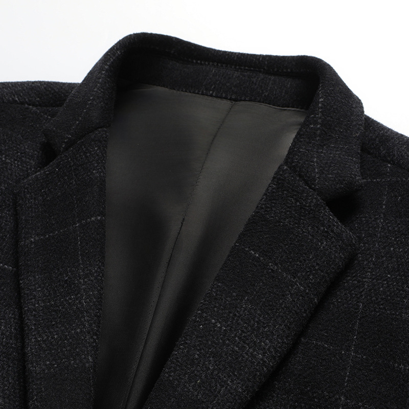 H220 2025 autumn new men's double-faced wool suit jacket plus size