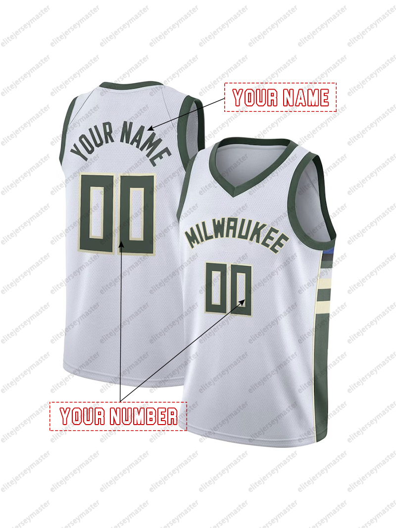 Kuzma Antetokounmpo Turner Custom Basketball Jersey Lillard Lopez Green Personalized Customized Jerseys Custom Any Number Name
