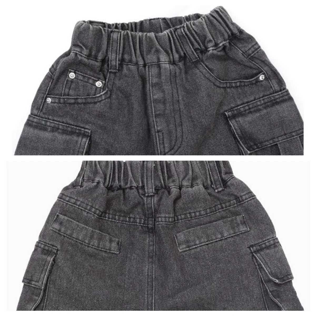 Children Denim Pants 2024 Spring Autumn New Fashion Cargo Jeans Boy Korean Sle Casual Handsome Full Length Pocket Pants 2-8Yrs Z250220