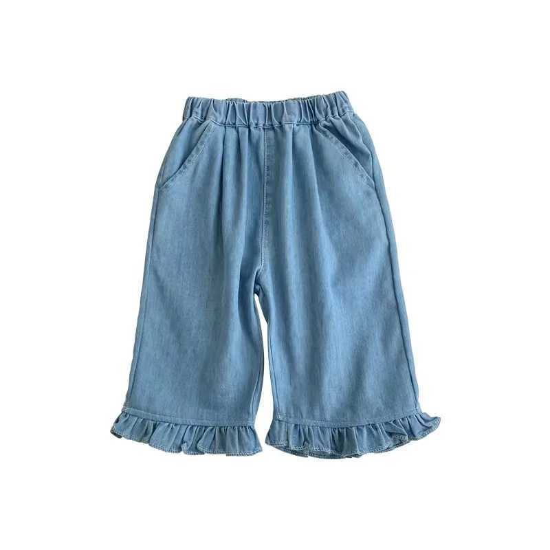 Girls Jean Pants Long Trousers Cotton 2024 Spring Autumn Teenagers Babys Kids Pants Outdoor High Qu Childrens Clothing Z250220