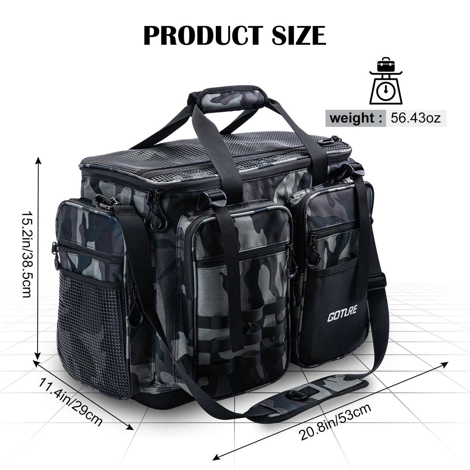 Dog Travel Bowls Bags 53*29*38.5cm Water Proof Oxford cloth Fishing Bag Outdoor Camping Backpack Large Capacity Multi-Purpose Fishing Tackle Bag H2502