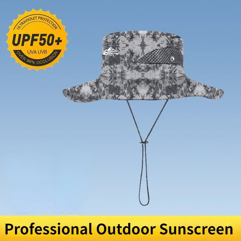 UVproof Big Eaves Hat Summer Sunshade Fisherman Sunscreen Outdoor fishing Waterproof Quick drying Breathable Umbrella Cap Men 250117