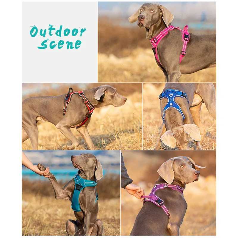 Dog Travel Bowls Bags Truelove Front Nylon Dog Harness No Pull Vest Soft Adjustable Safety Harness For Dog Small Large Running Training French Bulldog