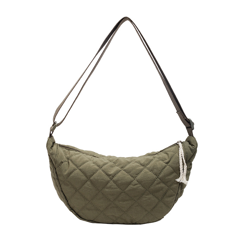 Designer Stylish dia check canvas all-match student shoulder bag