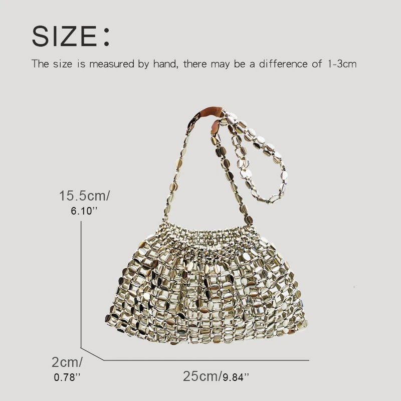 Lady Evening Bags For Women Handbags And Purses In PVC Cross Weave Shiny Hollow Out Small Shoulder Bag 250221