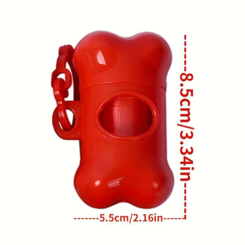 Colorful Bone-Shaped Dog Poop Bag Dispensers With 1 Disposable Bags, Portable Pet Waste Holder, For Outdoor Walks And Training