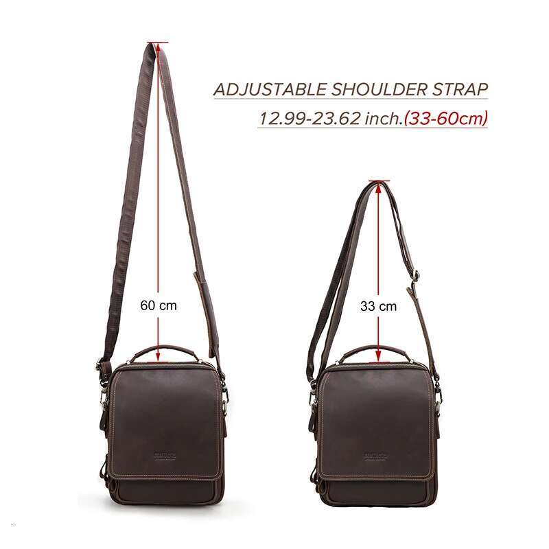 Contact's Crazy Horse Leather Men Messenge Bag Vintage Crossbody Shoulder Bags Multifunction Small Handbag For 10.5 Ipad Bolso