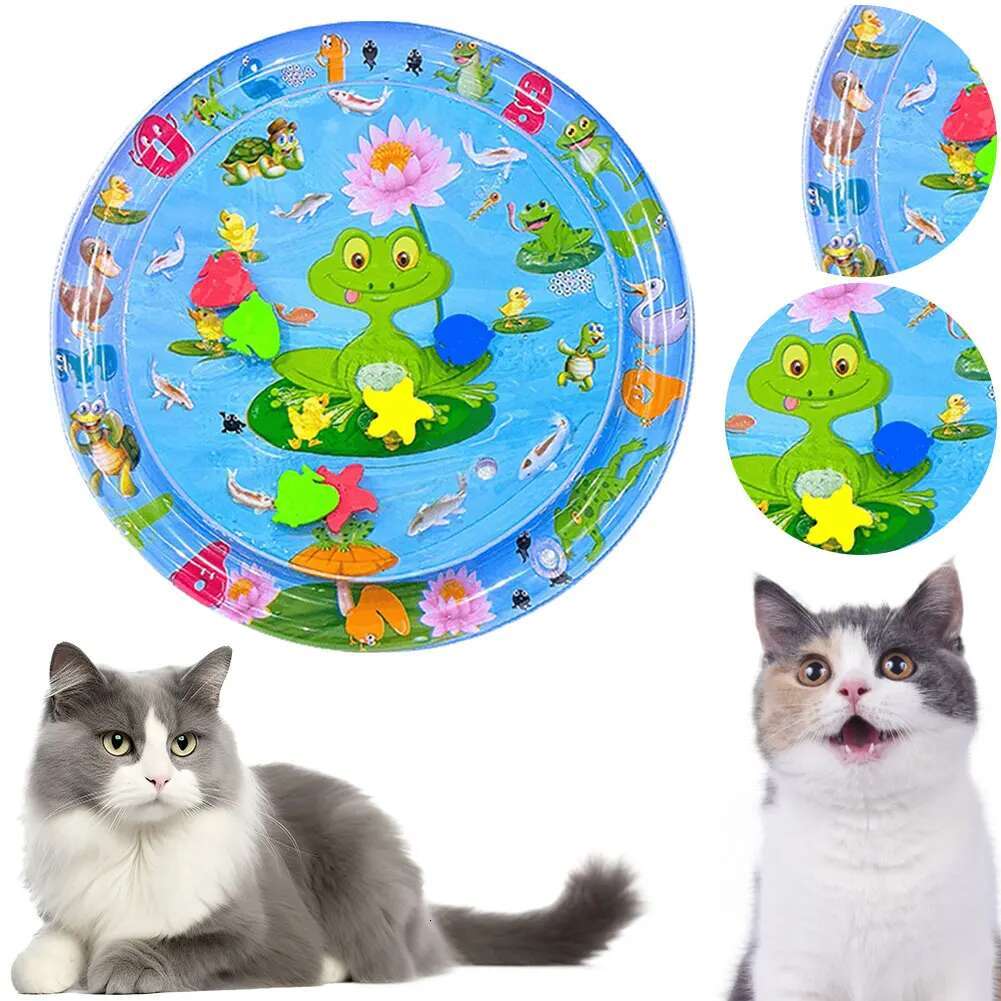 Play Thickened Iatable Mat For Cat And Dog Pet Playmat With Fish Sea Ocean Theme Sensory Toy Water