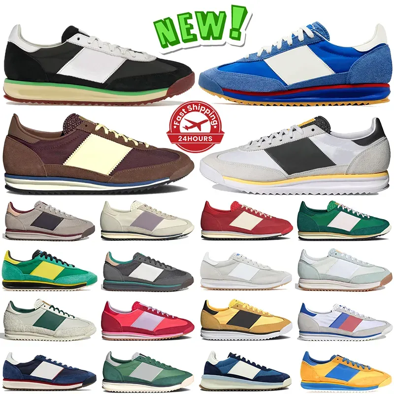 Top Quality SL 72 RS Suede Designer Casual Shoes Preloved Brown Collegiate Green Blue Scarlet Sneakers Platform Vintage Solar Red Lavender Runners Trainers