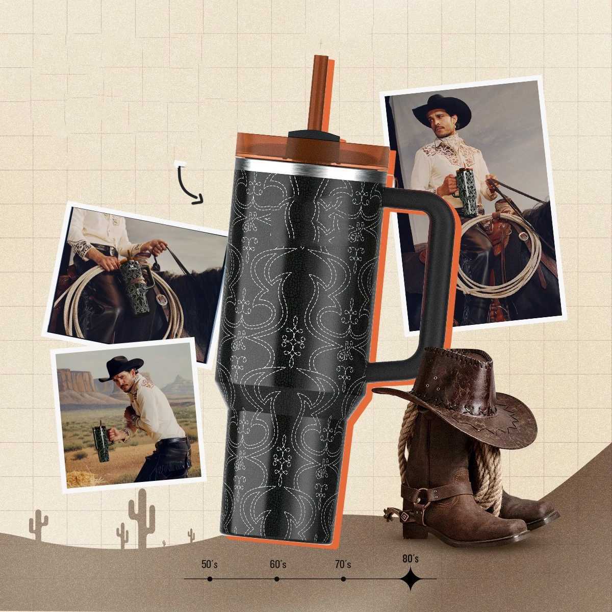 Fashion Hot S 40oz Stainless Steel Cup Handle Lid and Straw Vntines Day Christmas Gift Birthday Gift With Y250221