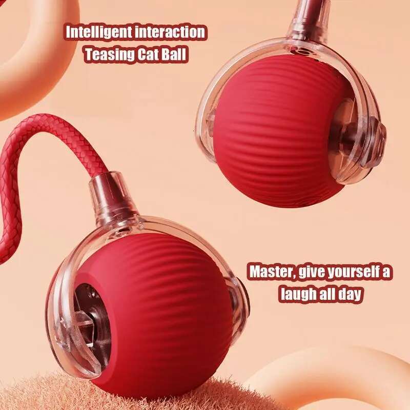 Electric Toys Automatic Rolg Ball Faux Tail Rechargeable Smart Pet Interactive Toy Dog Cat Training Imitate