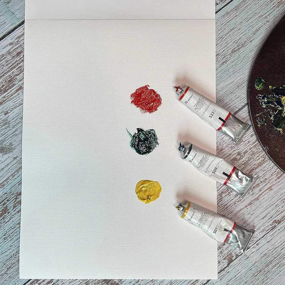 10 Sheets 9 x 12 280g Primed Acid- Canvas Paper Pad for Acrylic and Oil Painting Art Supplies for Mixed Media Techniques Y250218