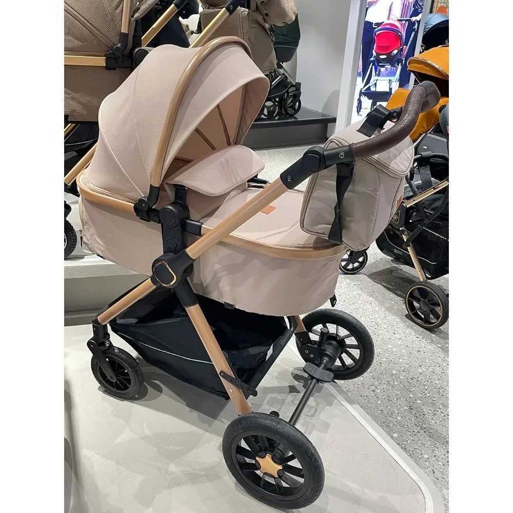 3-in-1 Multifunctional Baby Stroller Portable Detachable Baby Basket Sitting and Lying Baby Stroller High-view Child StrollerXJ250222