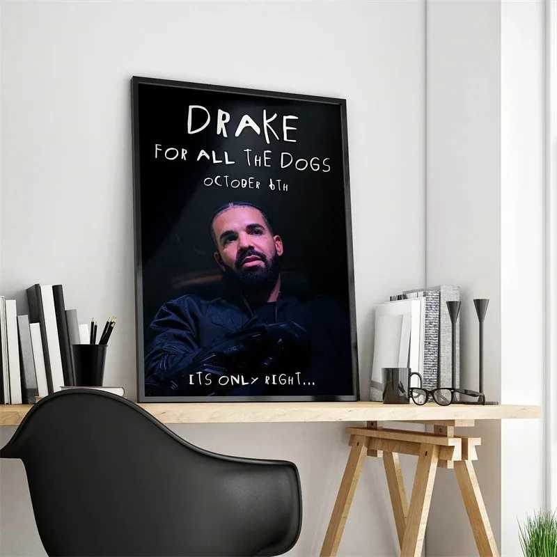 All Dog Posters Album Track List Sic Cover Hip Hop Rap Singer Scorpion Care View Canvas Printing Wall Art Ro Decoration Y250218