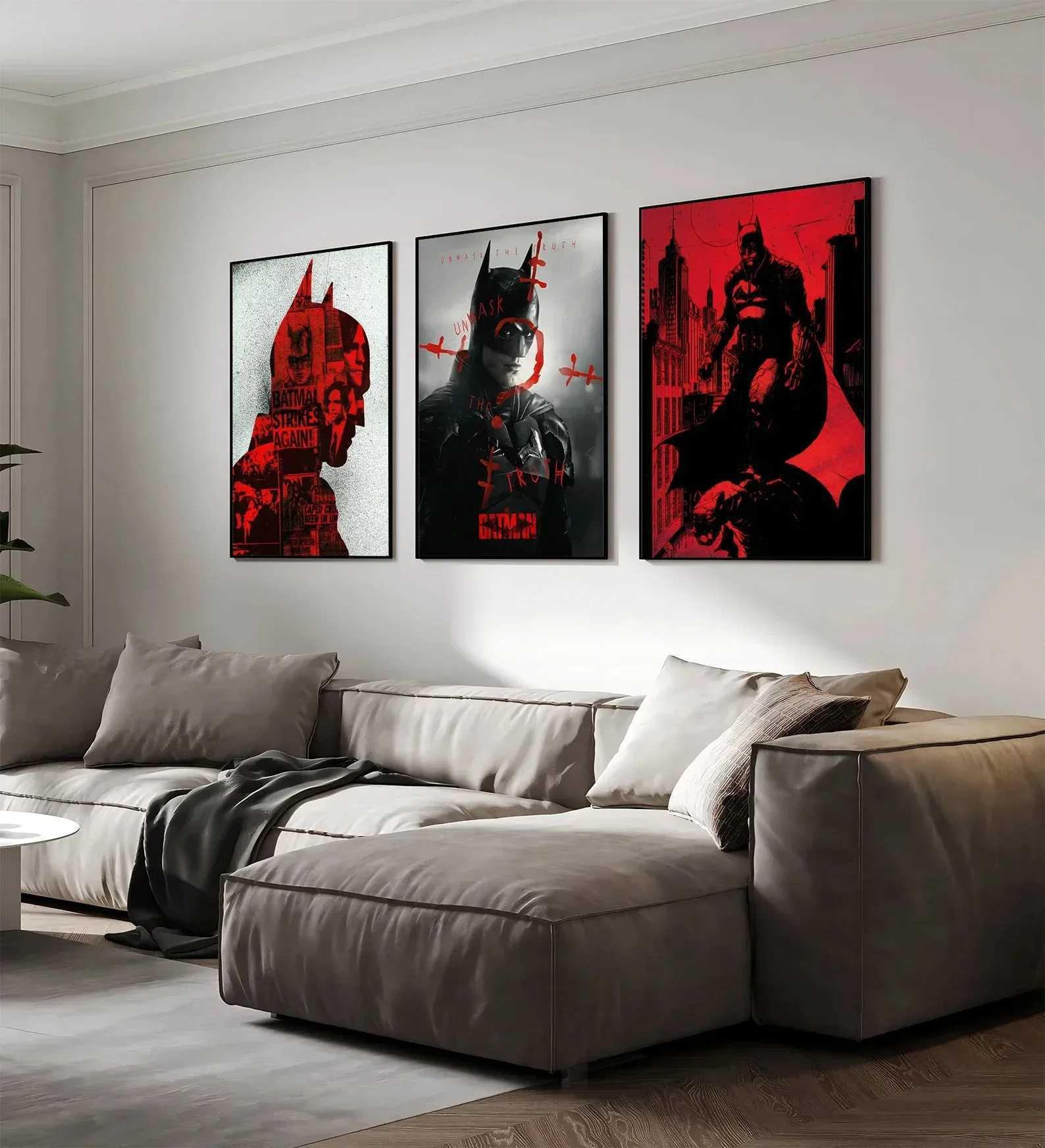 Batman Movie Posters Figures He Decoration Canvas Painting Wall Art Bedroom Cartoons Decor Y250218