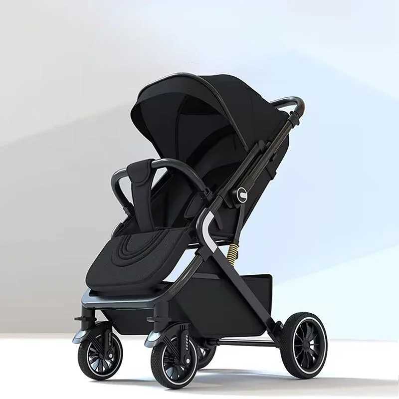 High Landscape Shock Absorption Baby Stroller Portable Travel Folding Prams Sit and Lie Down in Both Directions Baby Carriage XJ250623