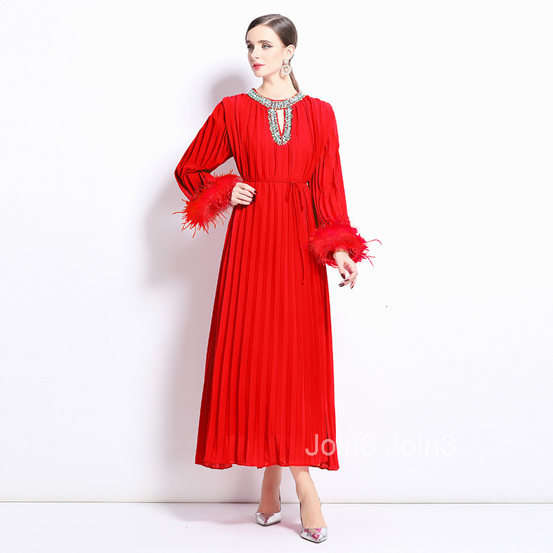 temperament nail bead rhinestone dress two tone ostrich fur dress with belt