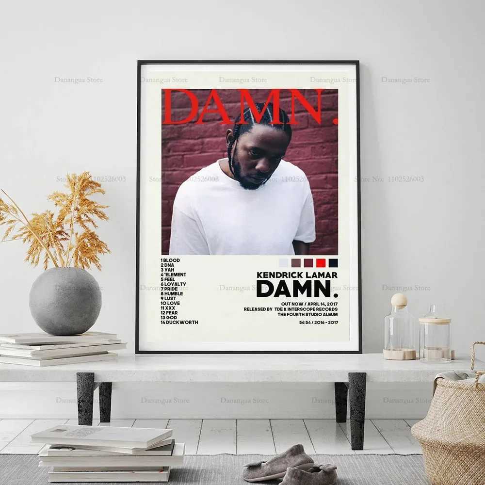 Good Kid Maad City Hip Hop sic Album Cover Poster Prints Wall Art Canvas Painting Picture Gift Ro He Decor Y250218