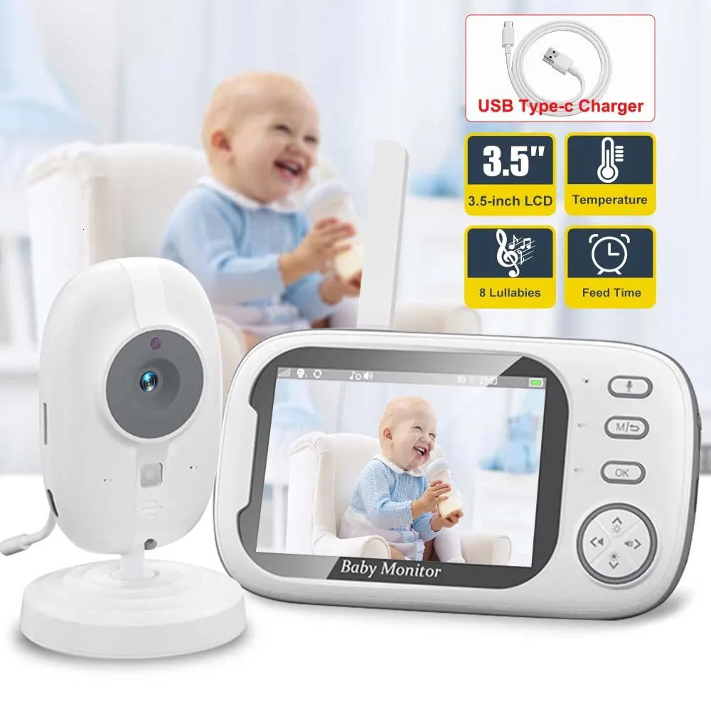 35 Video Baby Monitor 24G Mother Kid 2 Way Audio Talk Night Vision Security Cameras Surveillance Cam With Temperature 250221