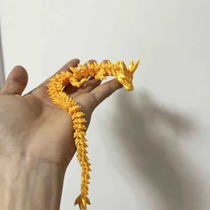 3D Printed Gem Crystal Fidget Toy Rotatable Articulated Dragon Egg Ideal Gift for Kids ADHD Perfect Figurines Miniatures Free shipping