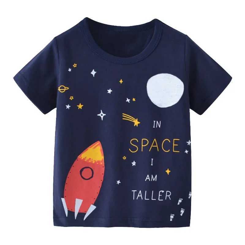 2 3 4 5 7 9 Summer Baby Boy Short sleeved T-shirt Childrens Cotton Top Little Boy KF1022 W250221