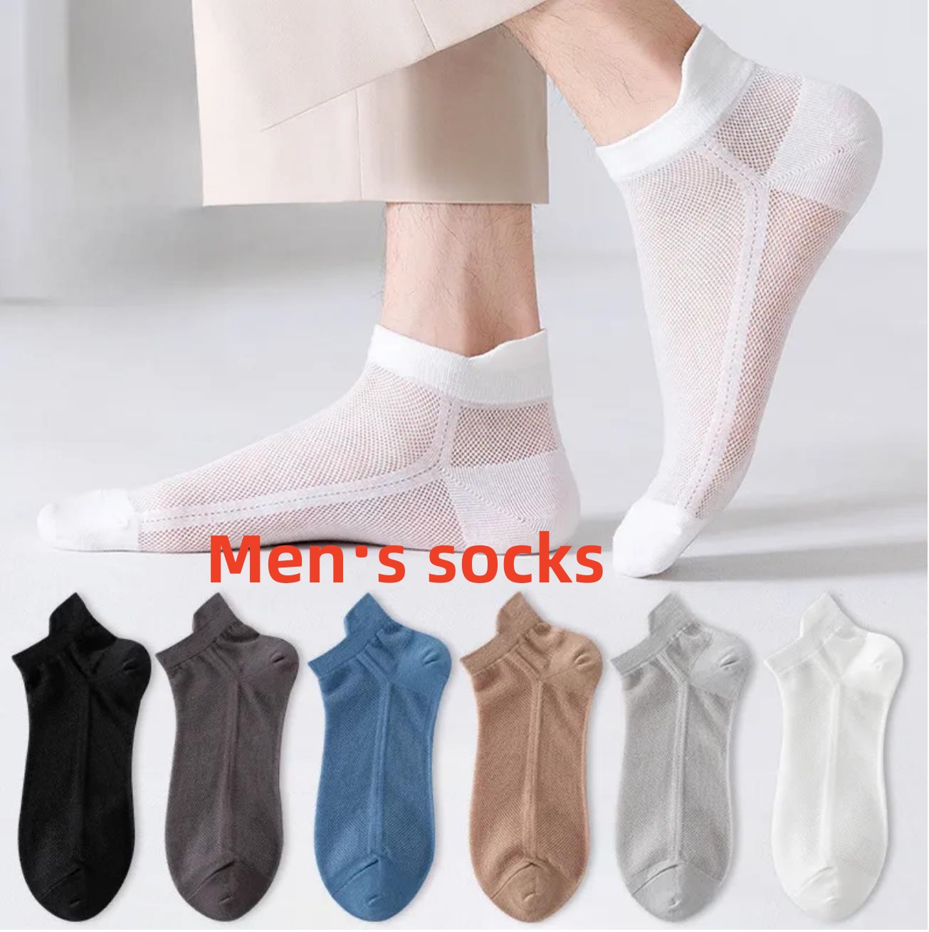 Maryya OC 6001 Womens Athletic Socks Sports Wear Mesh Breathable Short Socks for All Seasons Thin and Sweat Absorbent Fashion Anti Friction